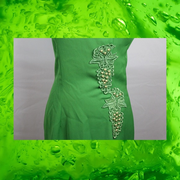 GREEN VINTAGE DRESS SET (2 PIECE) - Picture 4 of 8